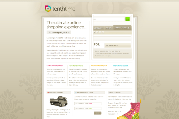 Tenth Time website preview